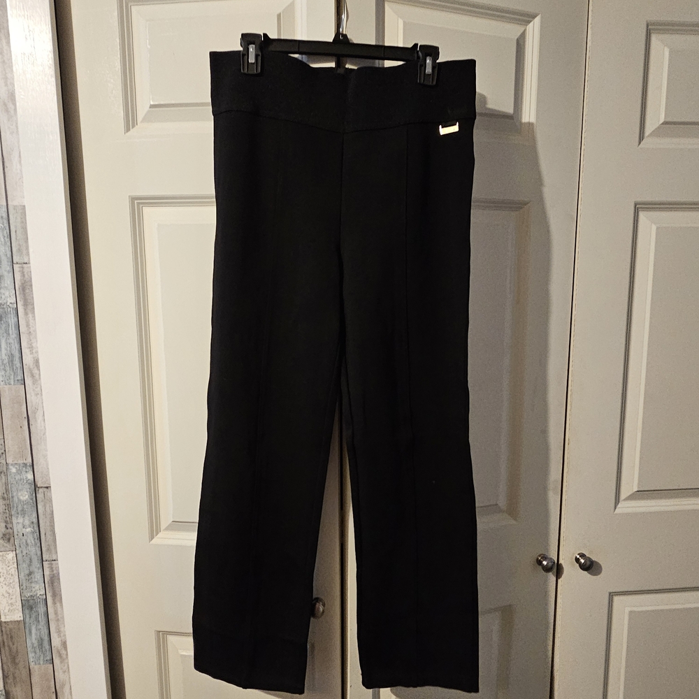 Calvin Klein Black Straight-Leg Dress Pants